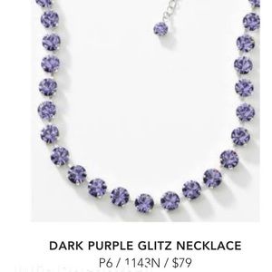 Touchstone Crystal stunning purple glitz necklace.  Brand new retired.